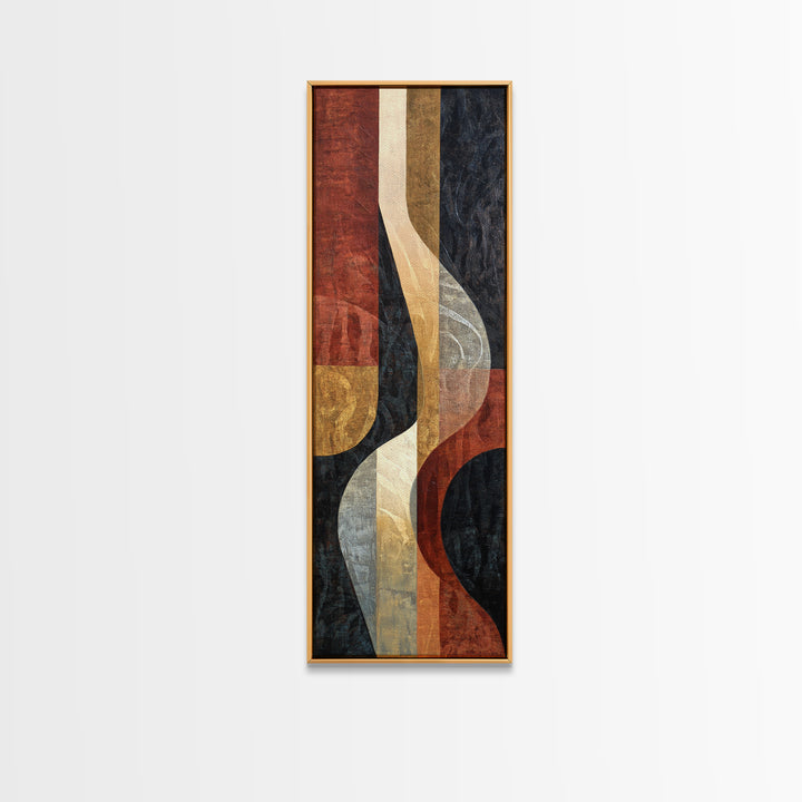 Statement Abstract with Bold Layered Brushwork Canvas Print, Wall Art, Canvas, Living Room Decor, Abstract Art, WAL-1x3-85