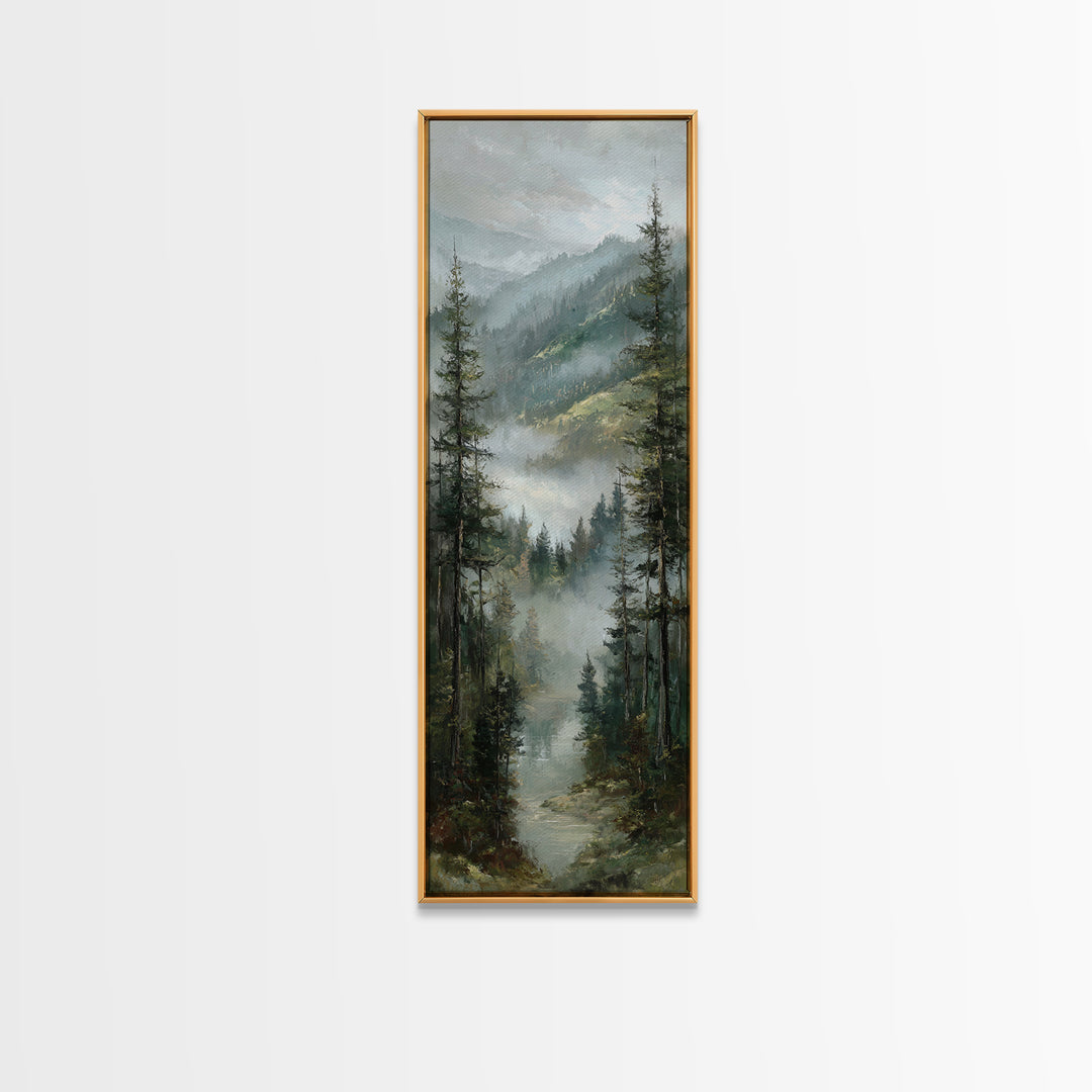 Moody Forest Landscape Canvas Print, Wall Art, Room Decor, Living Room Decor, Fine Art, Printable Wall Art, Wall Hangings, WAL-1x3-94