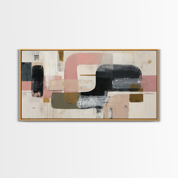 Statement Abstract with Bold Layered Brushwork Canvas Print, Wall Art, Heart, Living Room Decor, Fine Art, Home Decor Gift, WAL-2x1-21