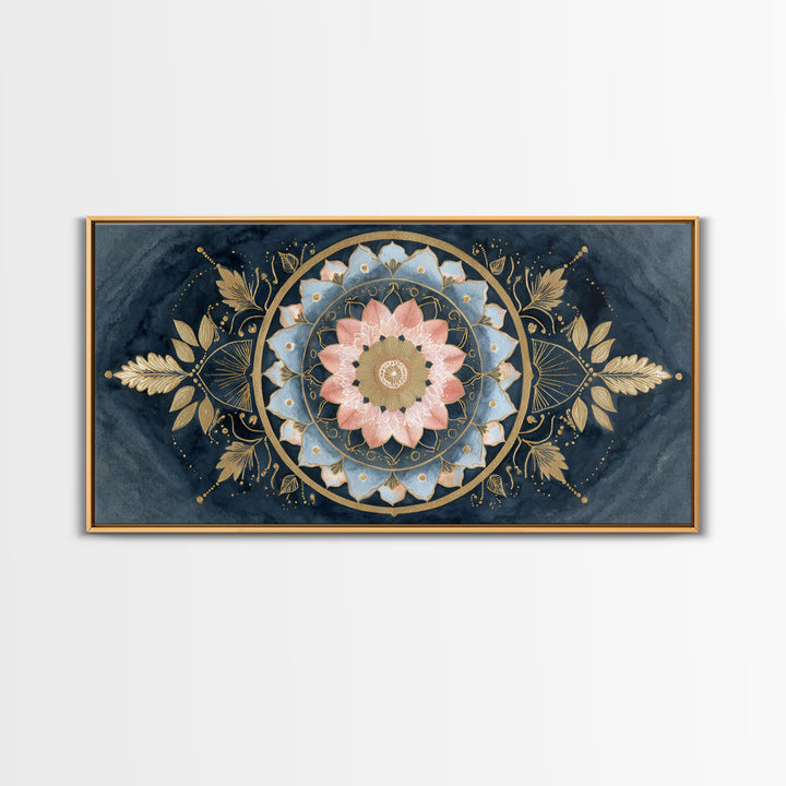 Sacred Geometry Mandala Canvas Print, Wall Art, Art Print, Living Room Decor, Fine Art, Wall Hanging, Home Decor Gift, WAL-2x1-41