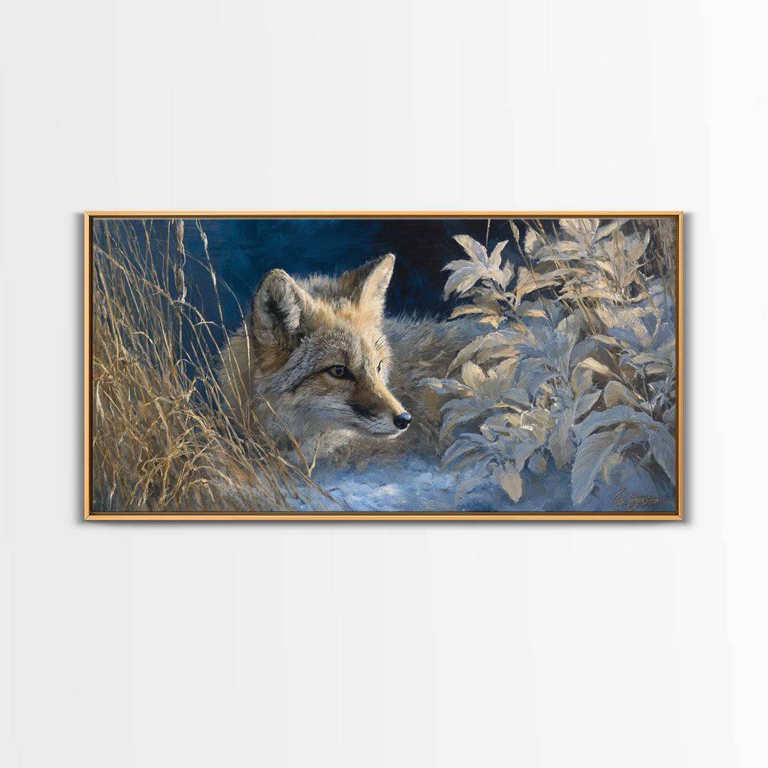 Whimsical Animal Portrait Framed Canvas Print, Wall Art, Gallery Decor, Living Room Decor, Fine Art, Home Decor, WAL-2x1-67