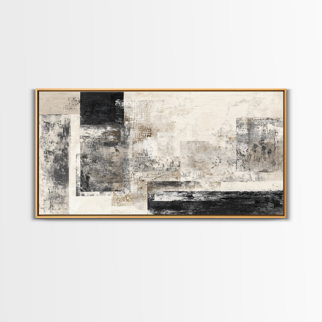 Black and White Architectural Study Canvas Print, Wall Art, Large Wall Art, Living Room Decor, Fine Art, Abstract Wall Art, WAL-2x1-76