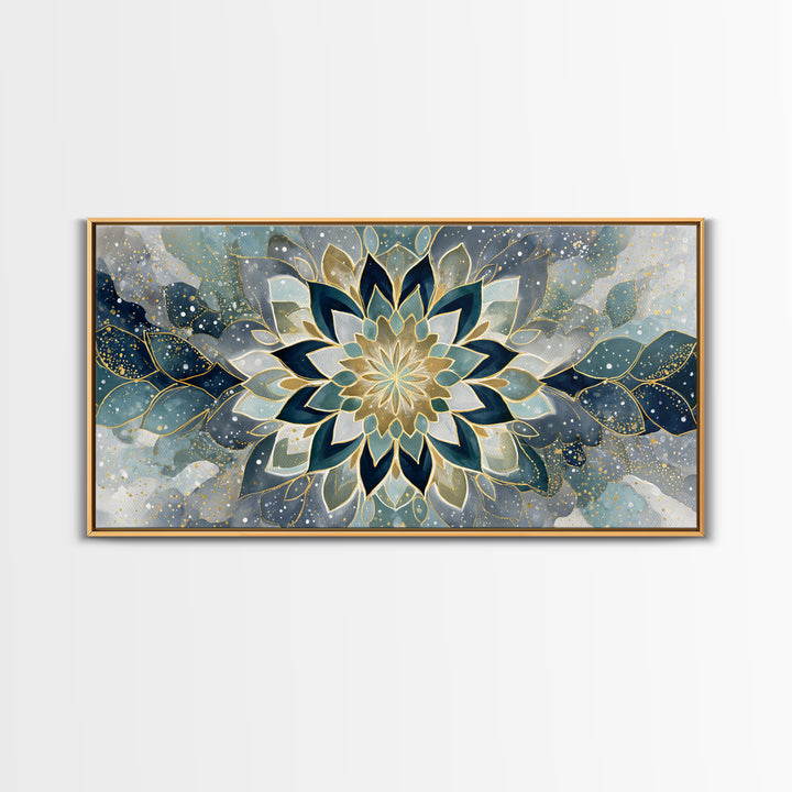 Sacred Geometry Mandala Canvas Print, Wall Art, Art Deco, Living Room Decor, Fine Art, Abstract Wall Art, Gallery Decor, WAL-2x1-89