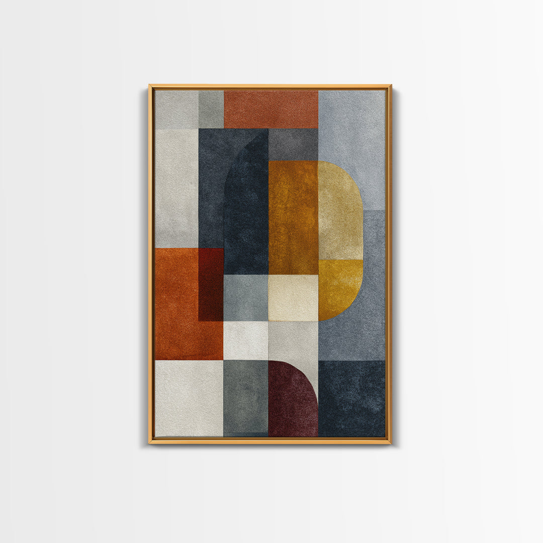 Modern Geometric Composition for Living Spaces Canvas Print, Wall Art, Abstract Wall Art, Living Room Decor, WAL-2x3-36