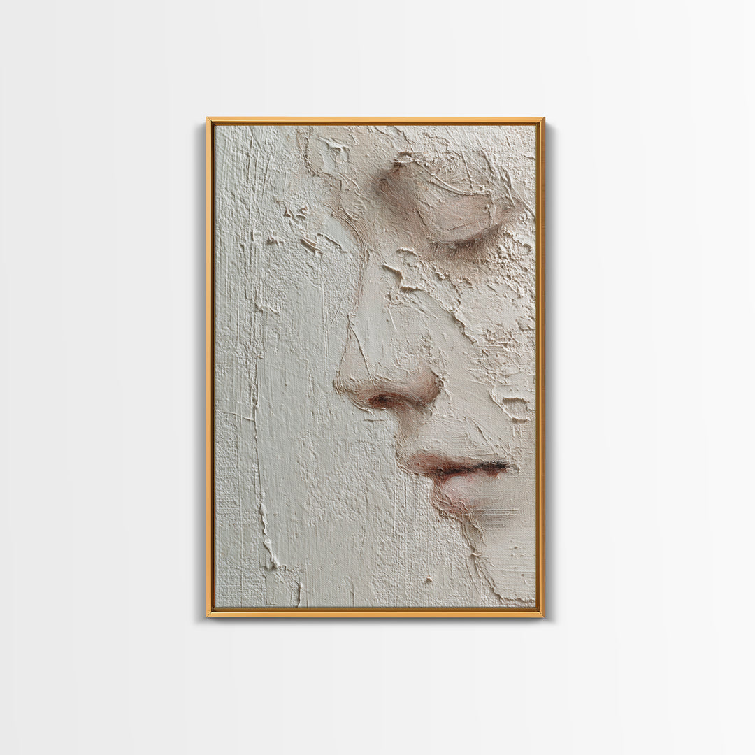 Minimal Line Portrait Framed Canvas Print, Wall Art, Art Print, Living Room Decor, Fine Art, Wall Hanging, Home Decor Gift, WAL-2x3-38