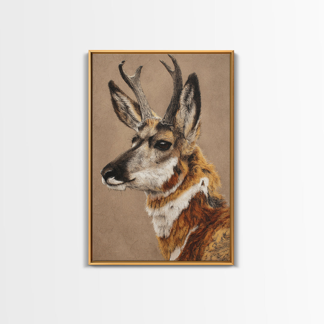 Whimsical Animal Portrait Canvas Print, Wall Art, Digital Wall Art, Living Room Decor, Fine Art, Wood Wall Art, WAL-2x3-79