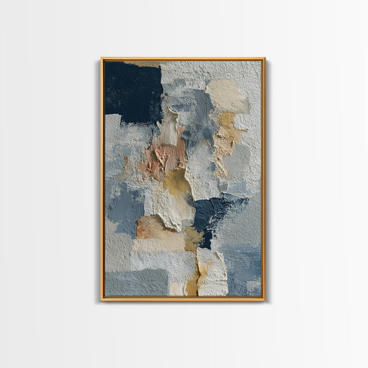 Luxury Neutral Plaster Texture Abstract Canvas Print, Wall Art, Living Room Decor, Abstract Art, Minimalist Decor, WAL-2x3-95
