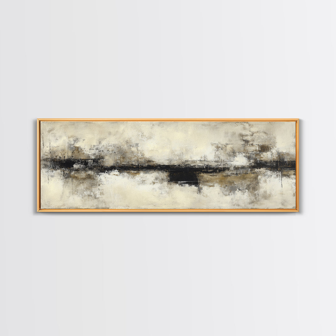 Black and White Architectural Study Canvas Print, Wall Art, Textured Painting, Living Room Decor, Fine Art, Wall Hangings, WAL-3x1-48