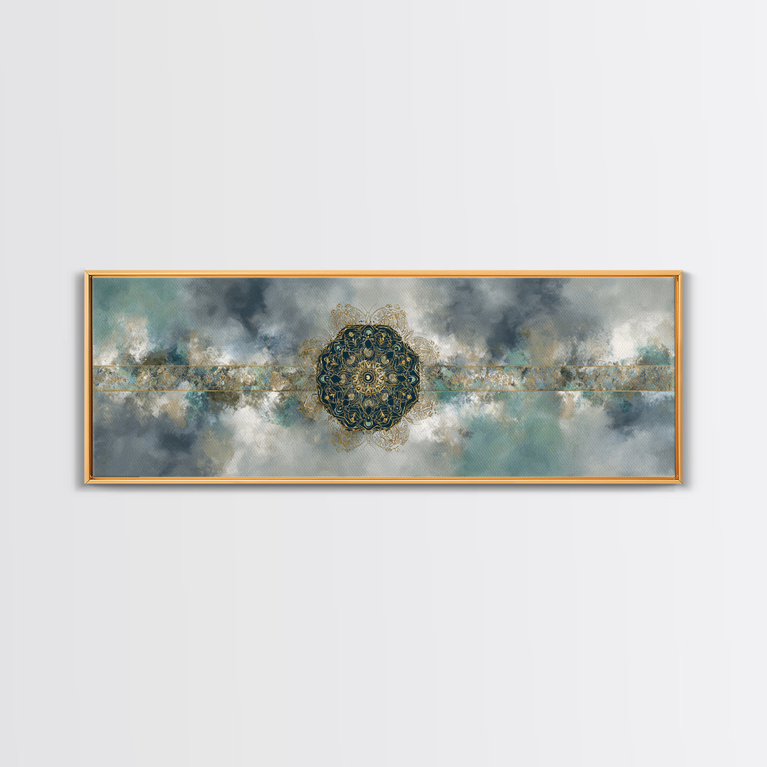 Sacred Geometry Mandala Canvas Print, Wall Art, Living Room Decor, Oil Painting, Minimalist Decor, Contemporary Art, WAL-3x1-61