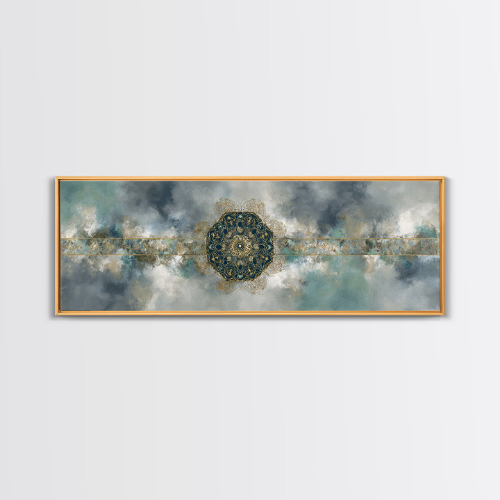 Sacred Geometry Mandala Canvas Print, Wall Art, Living Room Decor, Oil Painting, Minimalist Decor, Contemporary Art, WAL-3x1-61