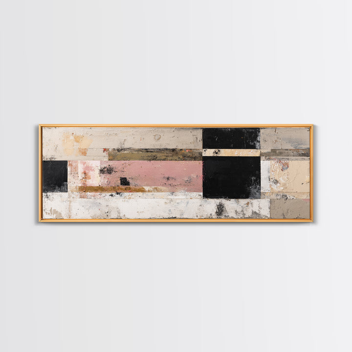 Modern Geometric Composition for Living Spaces Framed Canvas Print, Wall Art, Home Decor, Living Room Decor, Abstract Art, WAL-3x1-68