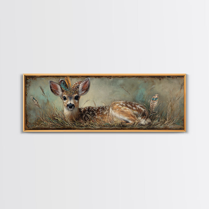 Whimsical Animal Portrait Framed Canvas Print, Wall Art, Wall Art Prints, Living Room Decor, Fine Art, Abstract Art, WAL-3x1-87