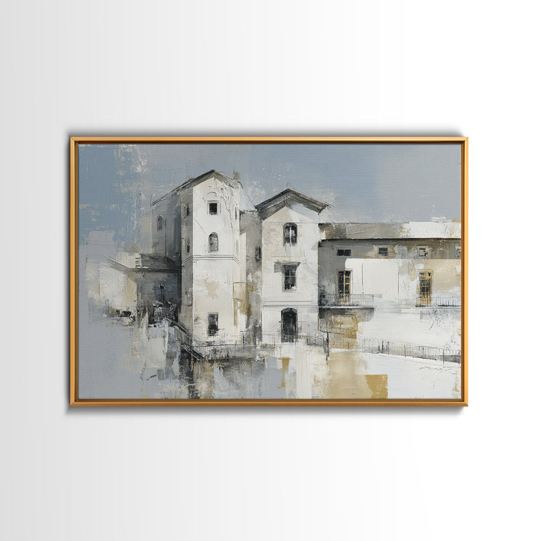 Black and White Architectural Study Canvas Print, Wall Art, Canvas Wall Art, Living Room Decor, Fine Art, Statement Artwork, WAL-3x2-12