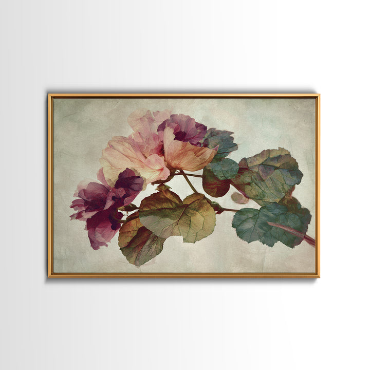 Large Botanical Print Canvas Print, Wall Art, Canvas Wall Art, Living Room Decor, Oil Painting, Statement Artwork, WAL-3x2-30
