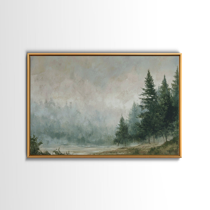 Moody Forest Landscape Canvas Print, Wall Art, Wall Hanging, Living Room Decor, Fine Art, Gallery Decor, Neutral Decor, WAL-3x2-38
