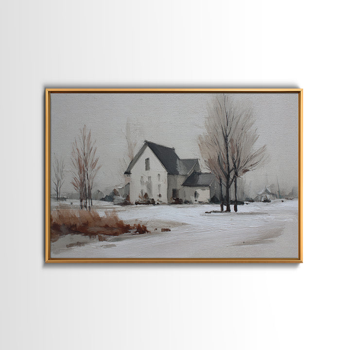 Black and White Architectural Study Framed Canvas Print, Wall Art, Textured Painting, Living Room Decor, Fine Art, WAL-3x2-60