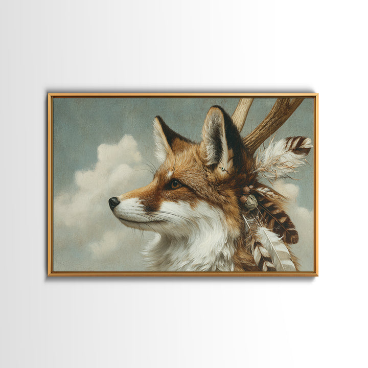 Whimsical Animal Portrait Canvas Print, Wall Art, Painting, Living Room Decor, Oil Painting, Art Deco, Wall Hanging, WAL-3x2-75
