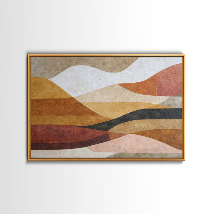 Mid Century Color Block Composition Canvas Print, Wall Art, Art, Living Room Decor, Fine Art, Wall Clock, Large Wall Art, WAL-3x2-88