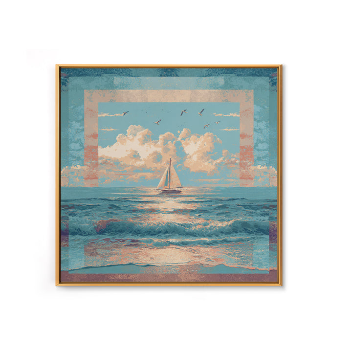 Honeymoon Coastal Sunset Canvas Print, Wedding Art, Wedding Table Number, Living Room Decor, Fine Art, Romance, Gallery Decor, WED-1x1-17