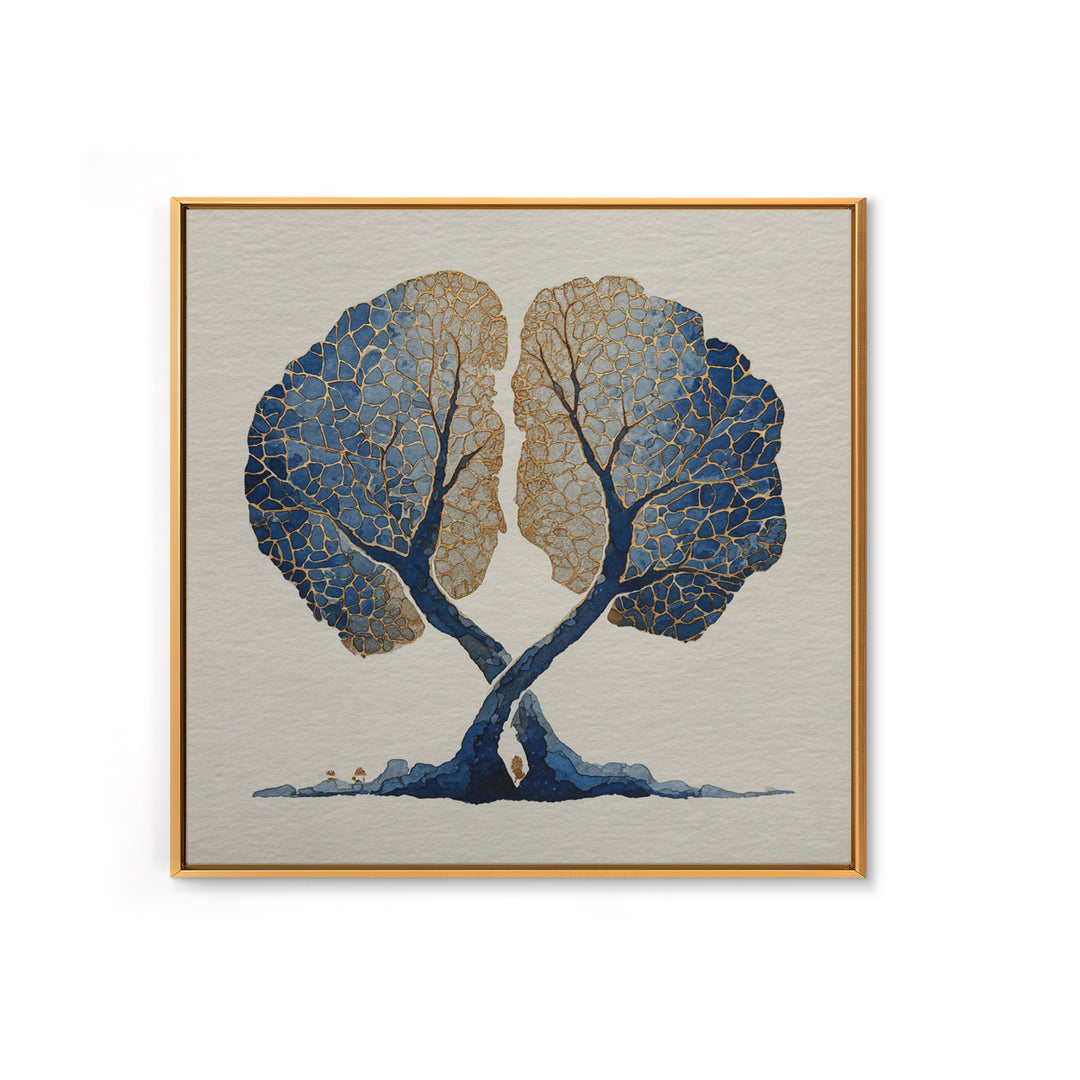 Two Intertwined Trees as Symbolic Artwork Canvas Print, Wedding Art, Wedding Sign, Living Room Decor, Fine Art, Romance, WED-1x1-23