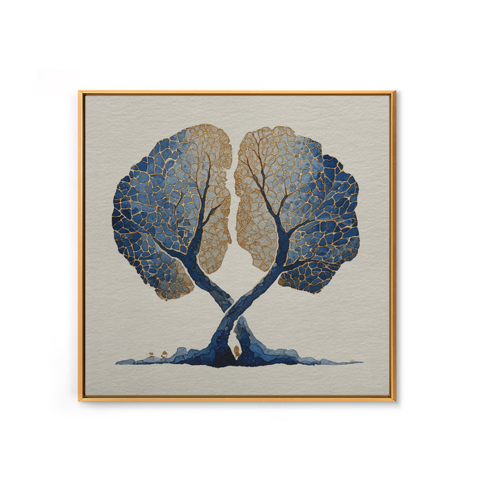 Two Intertwined Trees as Symbolic Artwork Canvas Print, Wedding Art, Wedding Sign, Living Room Decor, Fine Art, Romance, WED-1x1-23