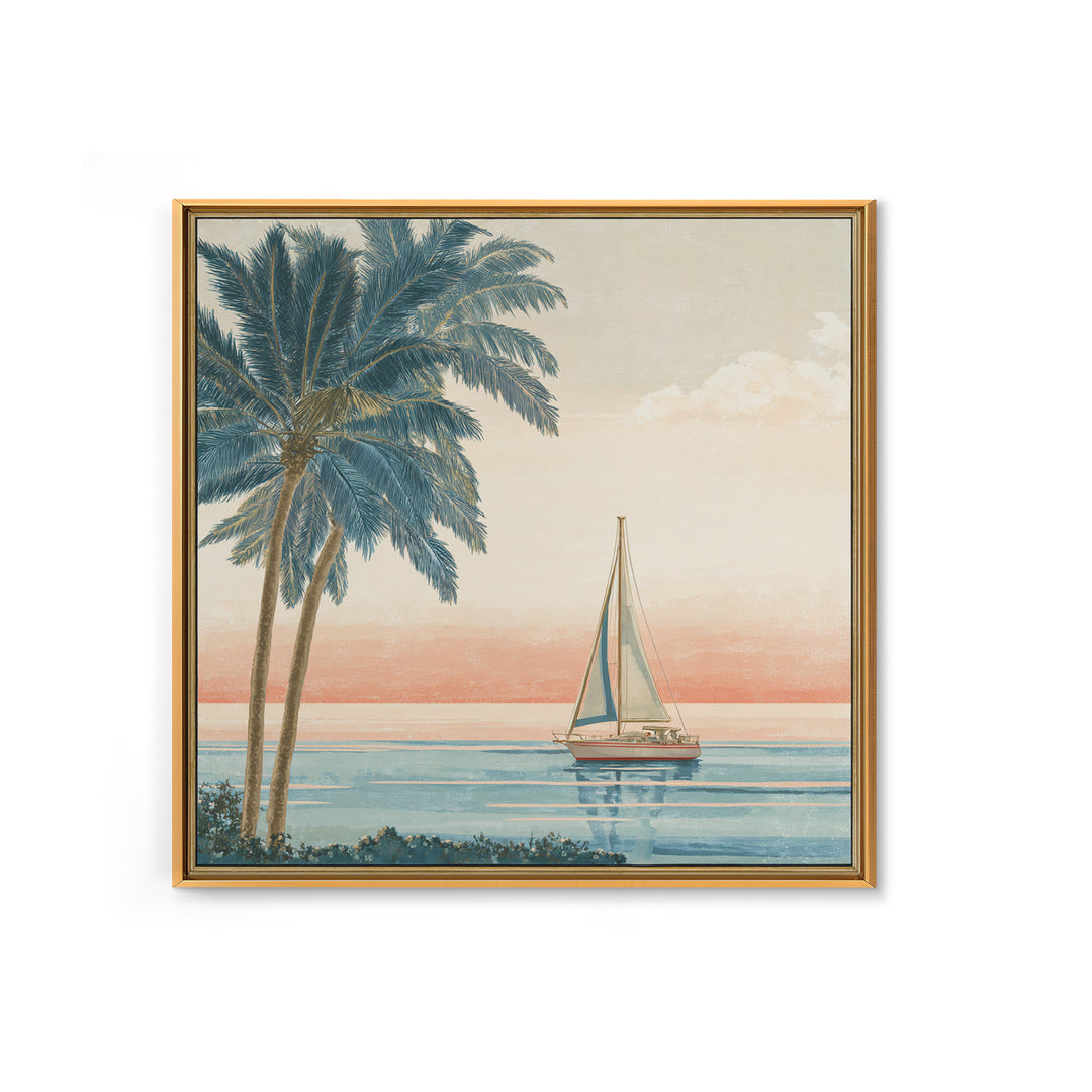 Honeymoon Coastal Sunset Canvas Print, Wedding Art, Home Decor, Living Room Decor, Fine Art, Romance, Minimalist Decor, WED-1x1-89