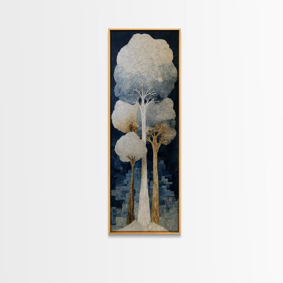 Two Intertwined Trees as Symbolic Artwork Canvas Print, Wedding Art, Framed Art, Living Room Decor, Fine Art, Romance, WED-1x3-11