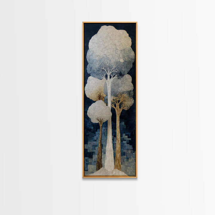 Two Intertwined Trees as Symbolic Artwork Canvas Print, Wedding Art, Framed Art, Living Room Decor, Fine Art, Romance, WED-1x3-11