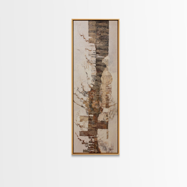 Lace Pattern Ivory Abstraction Framed Canvas Print, Wedding Art, Luxury Decor, Living Room Decor, Abstract Art, Romance, WED-1x3-31