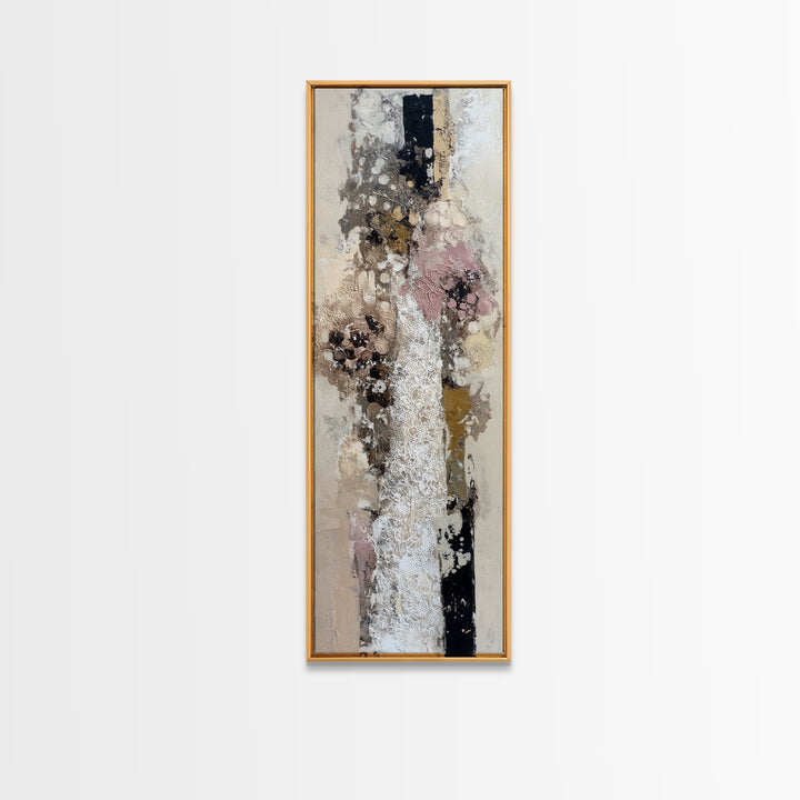 Bridal Veil Texture Abstract Canvas Print, Wedding Art, Living Room Decor, Abstract Art, Romance, Printable Art, WED-1x3-43