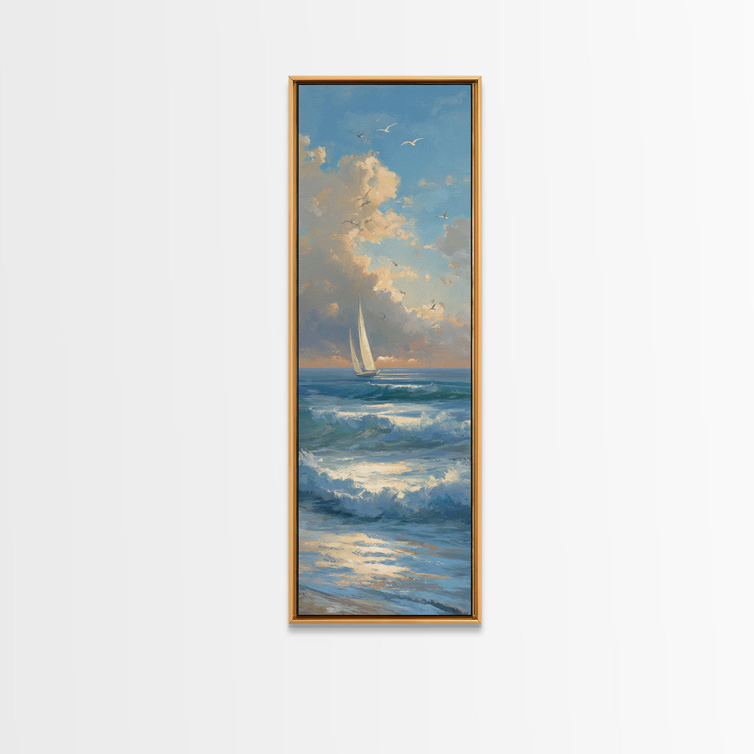 Honeymoon Coastal Sunset Canvas Print, Wedding Art, Unique Wedding Gift, Living Room Decor, Fine Art, Romance, Wall Decor, WED-1x3-5