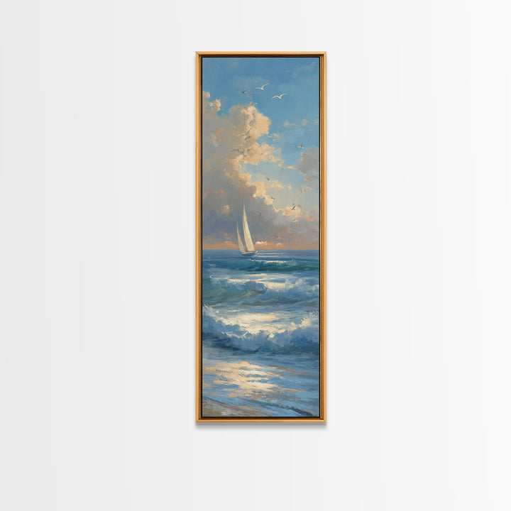 Honeymoon Coastal Sunset Canvas Print, Wedding Art, Unique Wedding Gift, Living Room Decor, Fine Art, Romance, Wall Decor, WED-1x3-5