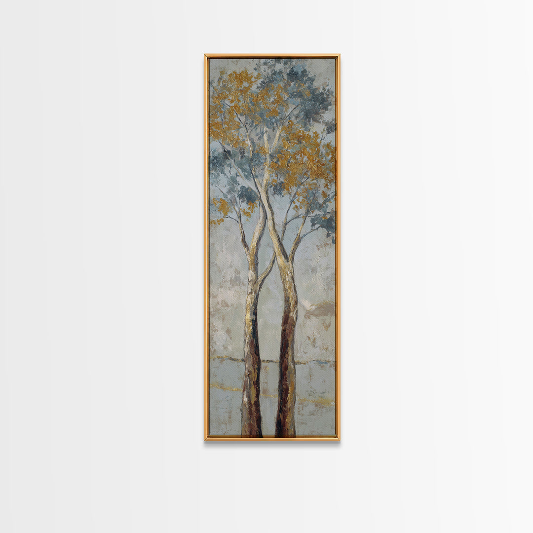 Two Intertwined Trees as Symbolic Artwork Canvas Print, Wedding Art, Wedding, Living Room Decor, Romance, Wedding Guestbook, WED-1x3-59