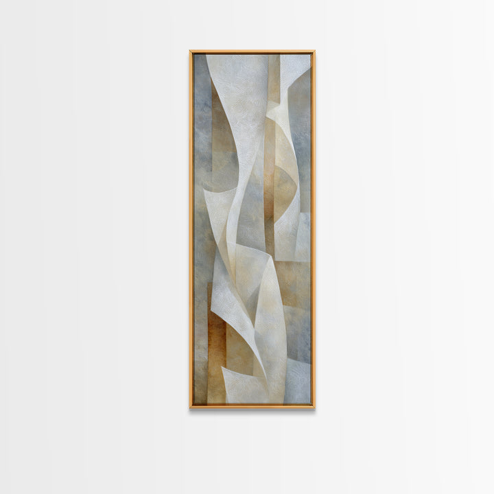 Bridal Veil Texture Abstract Canvas Print, Wedding Art, Framed Art, Living Room Decor, Abstract Art, Romance, Bride and Groom, WED-1x3-67