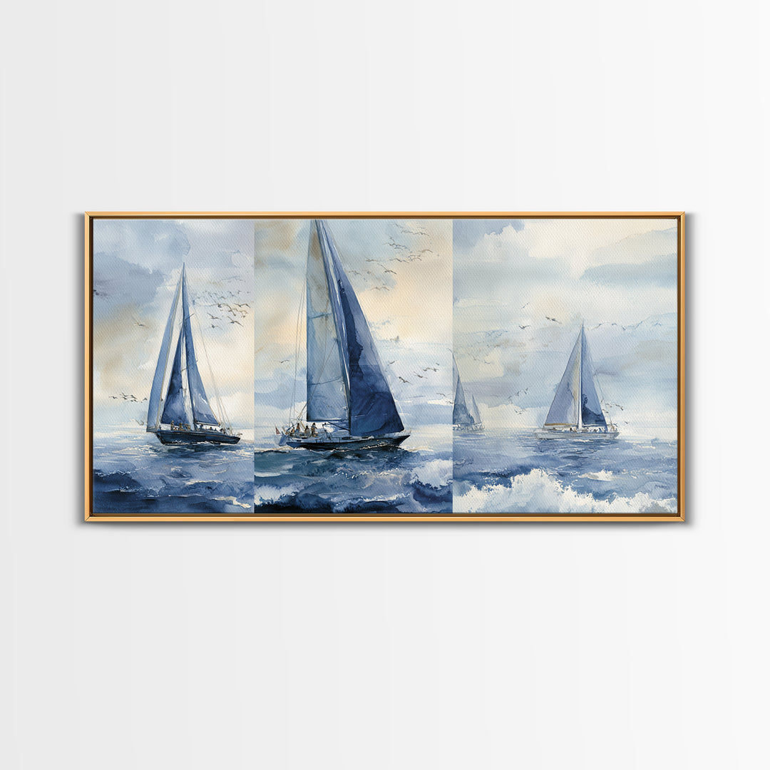 Honeymoon Coastal Sunset Framed Canvas Print, Wedding Art, Statement Artwork, Living Room Decor, Romance, Custom Portrait, WED-2x1-13