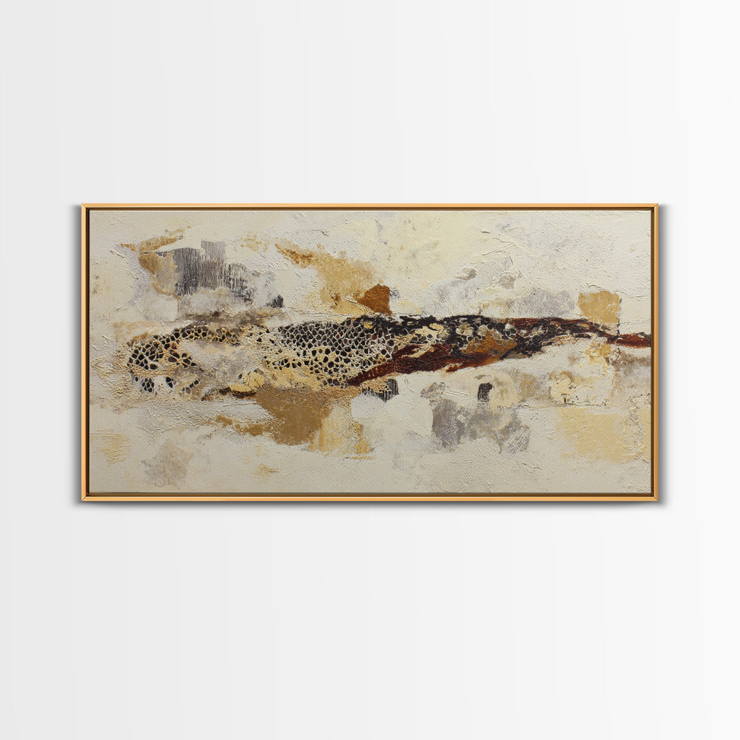Lace Pattern Ivory Abstraction Framed Canvas Print, Wedding Art, Room Decor, Living Room Decor, Abstract Art, Romance, WED-2x1-15