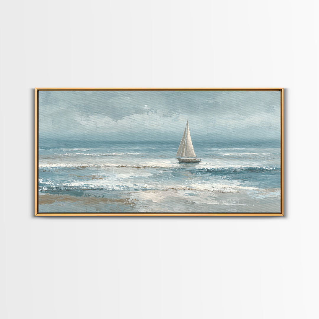 Honeymoon Coastal Sunset Framed Canvas Print, Wedding Art, Statement Artwork, Living Room Decor, Romance, Custom Portrait, WED-2x1-37