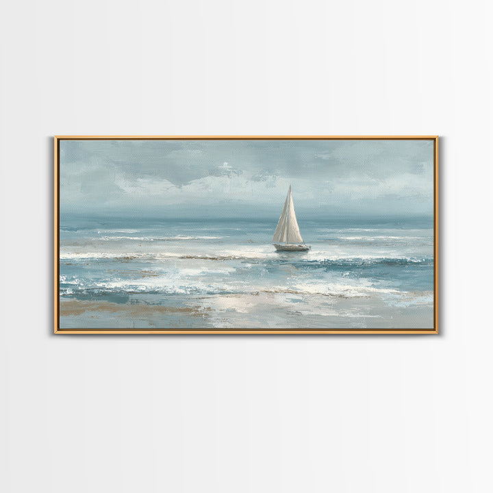 Honeymoon Coastal Sunset Framed Canvas Print, Wedding Art, Statement Artwork, Living Room Decor, Romance, Custom Portrait, WED-2x1-37