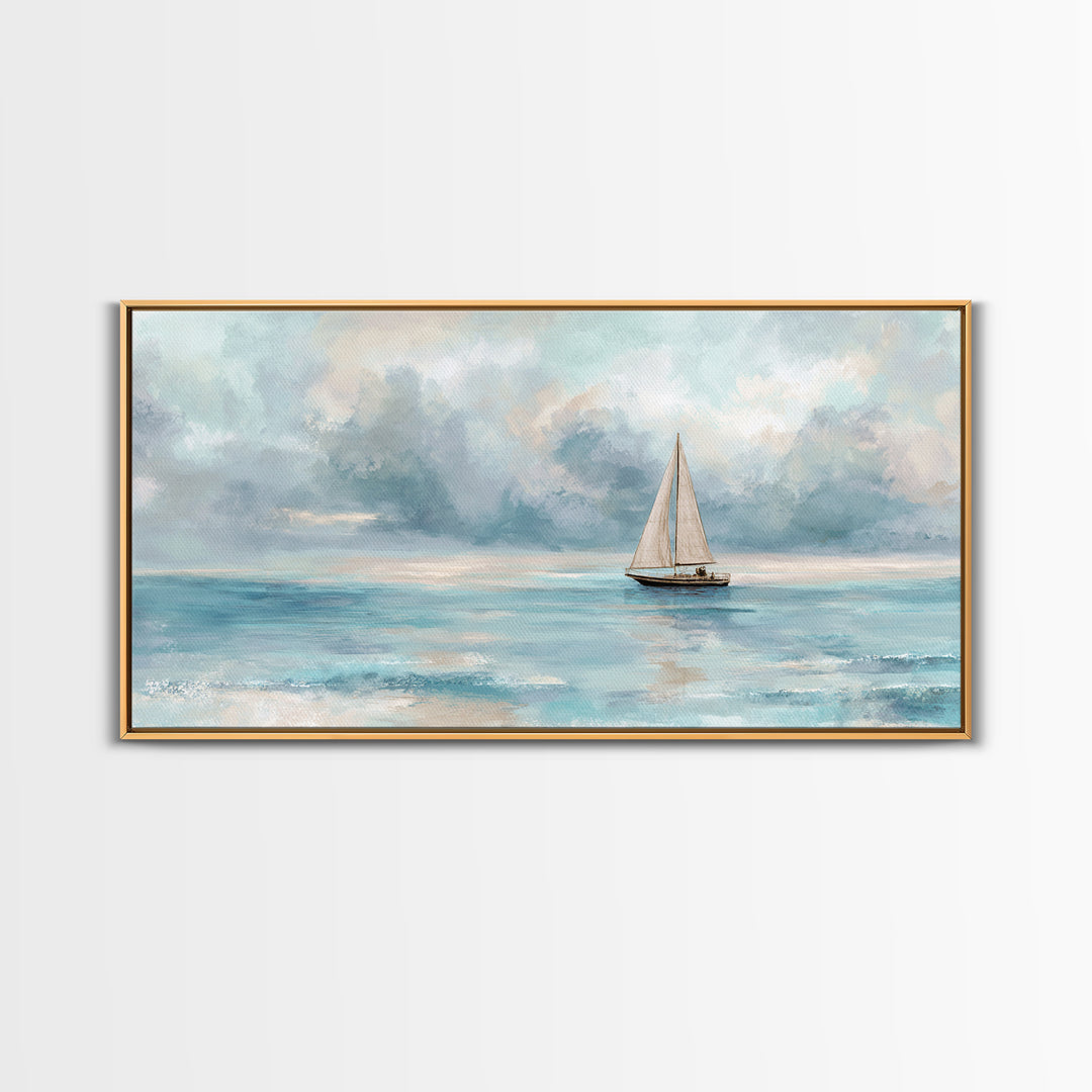 Honeymoon Coastal Sunset Framed Canvas Print, Wedding Art, Wedding Dress, Living Room Decor, Fine Art, Romance, Jewish Art, WED-2x1-85