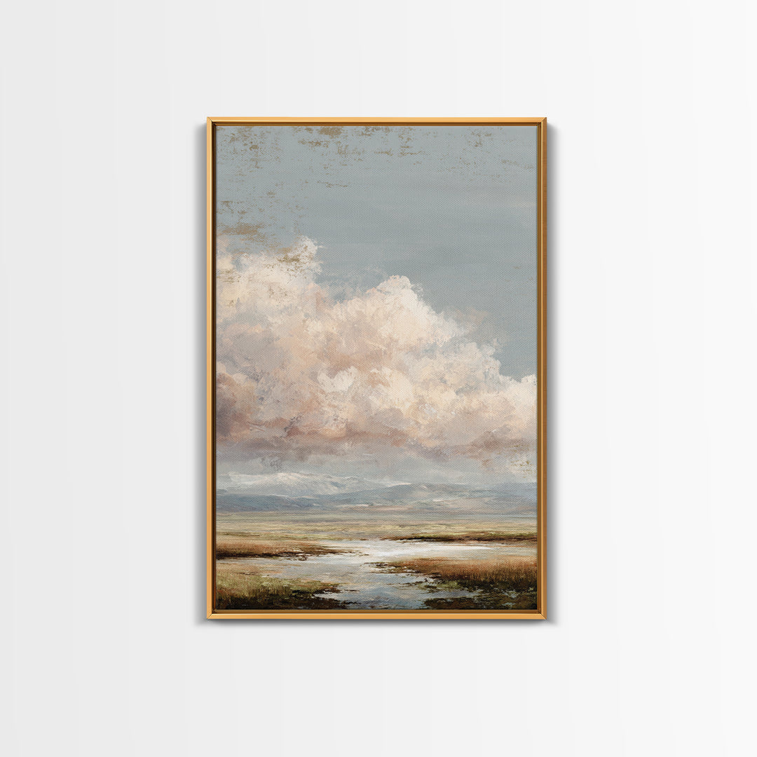 Blush Cloudscape with Dreamy Atmosphere Canvas Print, Wedding Art, Personalized Wedding, Living Room Decor, Fine Art, Romance, WED-2x3-23