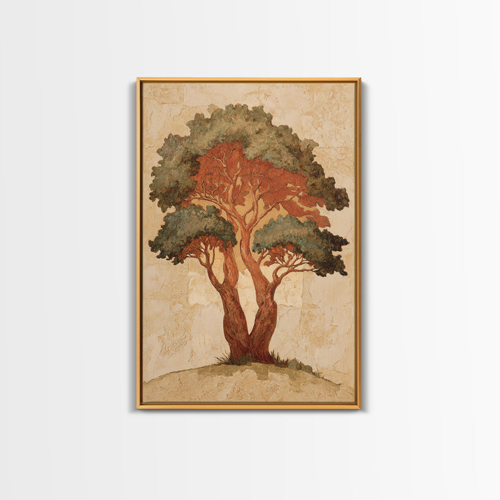 Two Intertwined Trees as Symbolic Artwork Canvas Print, Wedding Art, Custom Wedding Gift, Living Room Decor, Fine Art, Romance, WED-2x3-7