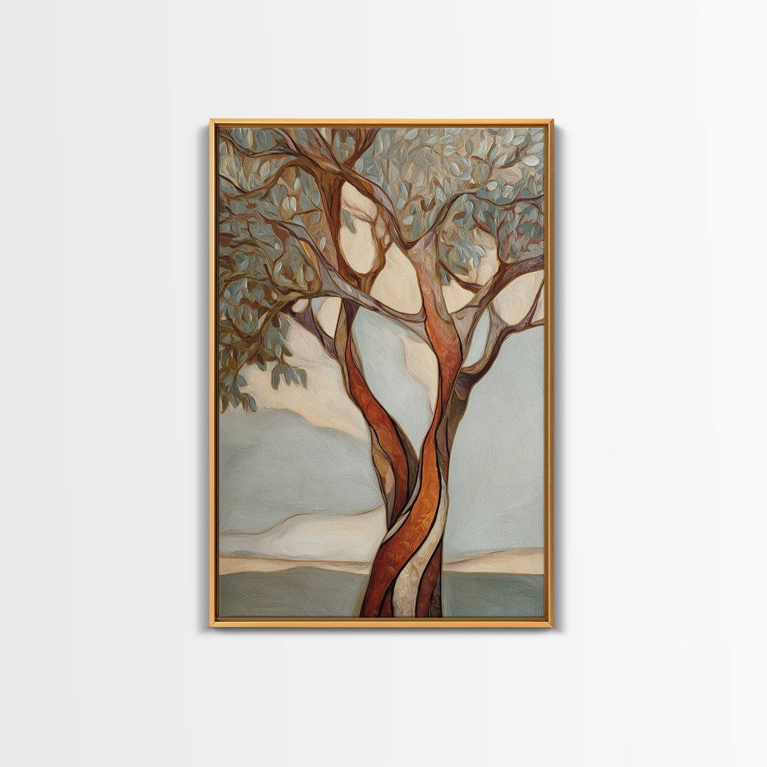 Two Intertwined Trees as Symbolic Artwork Canvas Print, Wedding Art, Fine Art Print, Living Room Decor, Fine Art, Romance, WED-2x3-79