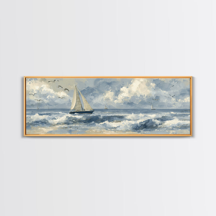 Honeymoon Coastal Sunset Framed Canvas Print, Wedding Art, Wedding Table Decor, Living Room Decor, Fine Art, Romance, WED-3x1-57