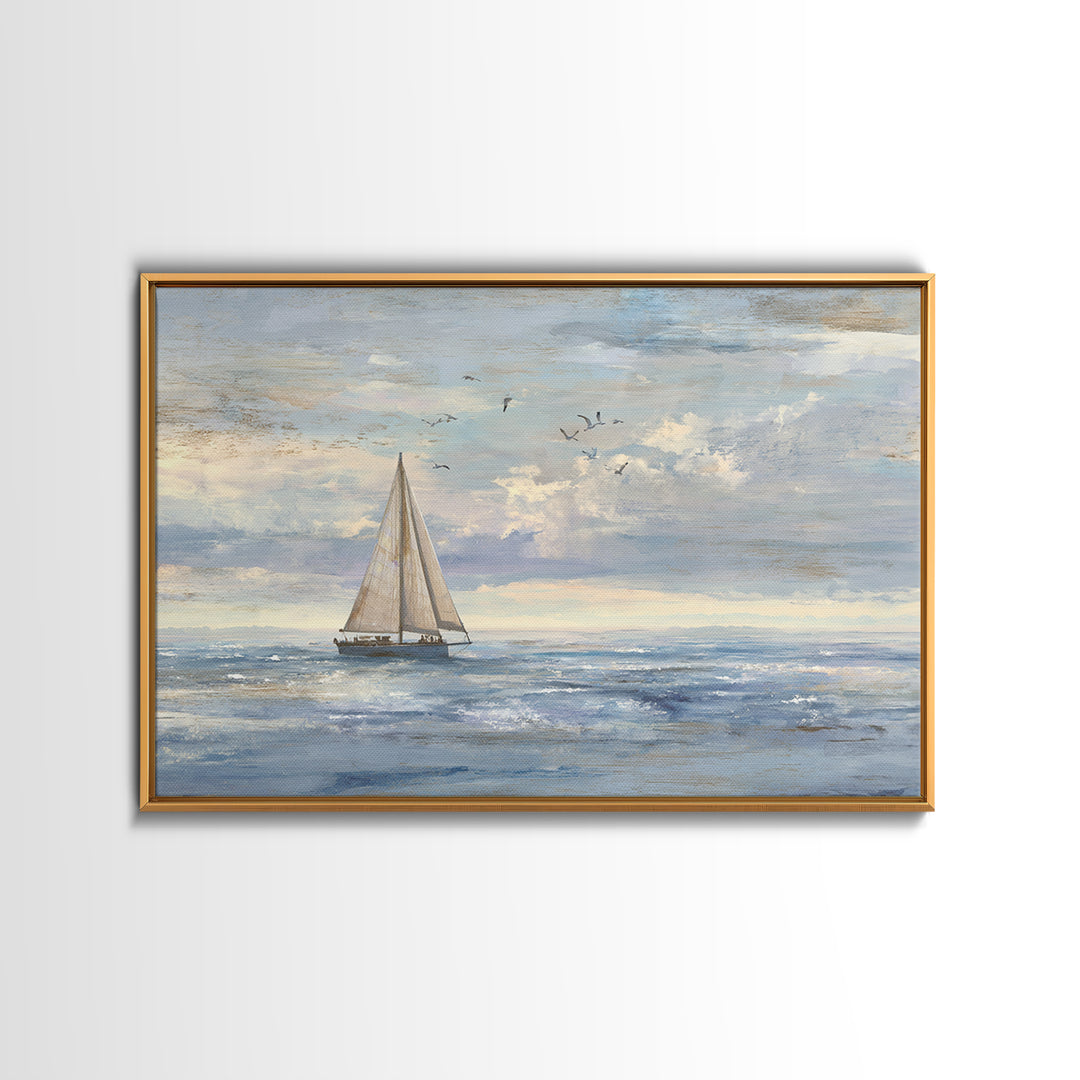 Honeymoon Coastal Sunset Framed Canvas Print, Wedding Art, Jewish Art, Living Room Decor, Romance, Personalized Wedding, WED-3x2-45