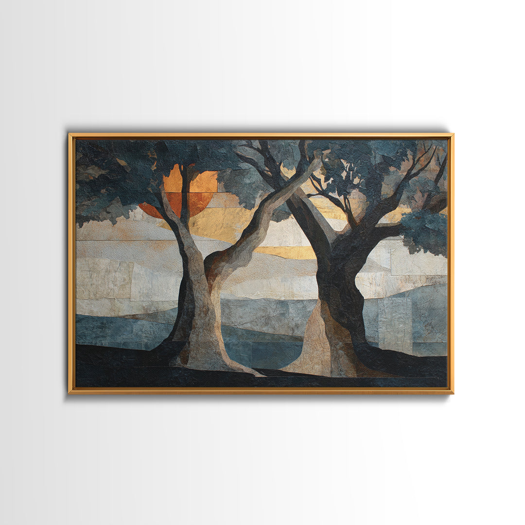 Two Swans Forming a Heart on Dark Canvas Print, Wedding Art, Custom Painting, Living Room Decor, Romance, Wedding Reception, WED-3x2-54
