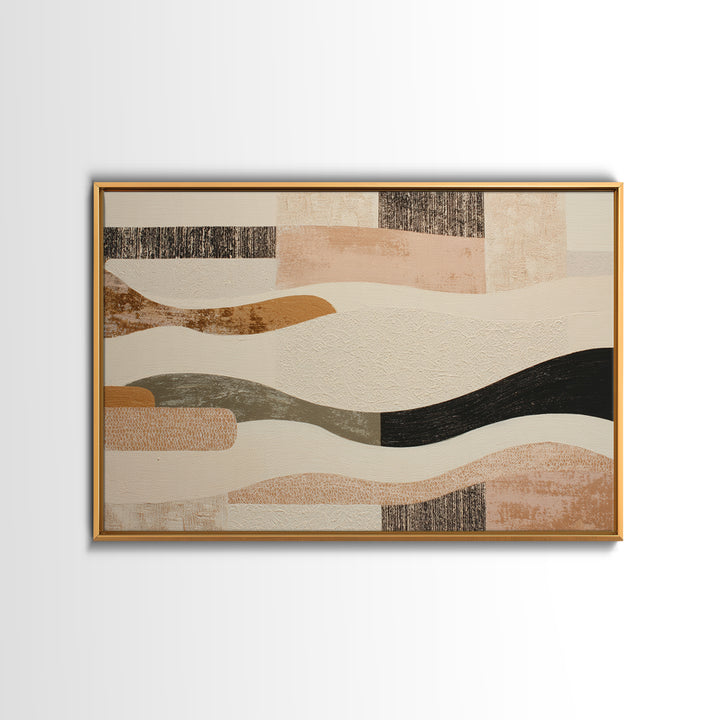 Lace Pattern Ivory Abstraction Framed Canvas Print, Wedding Art, Wedding Sign, Living Room Decor, Abstract Art, Romance, WED-3x2-71