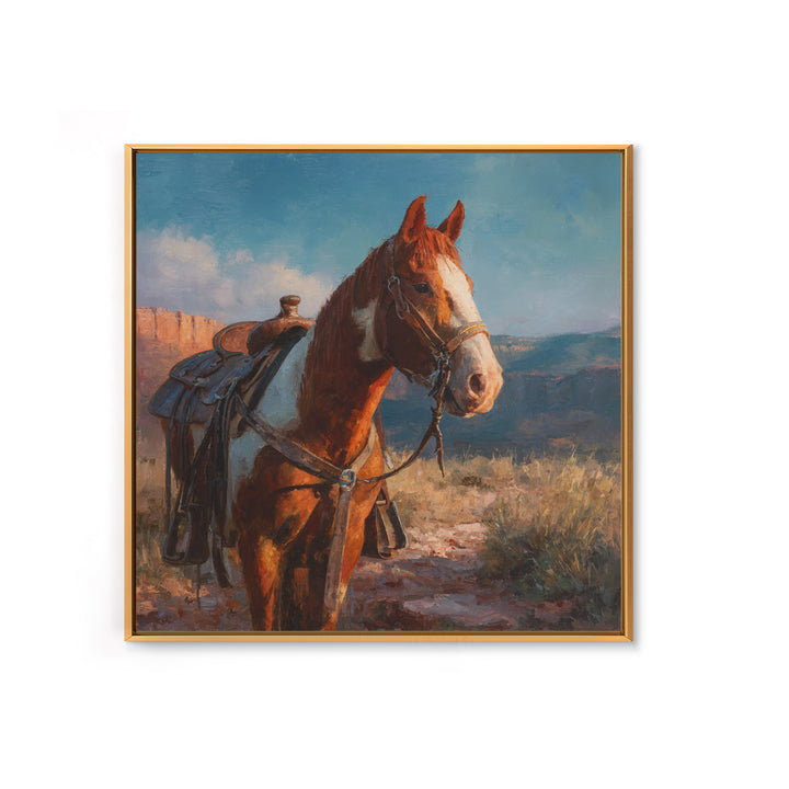 Cactus and Red Rock Canyon Landscape Canvas Print, Western Art, Fine Art Print, Southwestern Decor, Fine Art, Frontier, WES-1x1-5