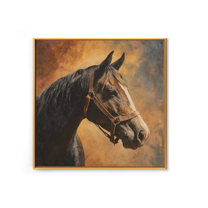 Wagon Wheel and Desert Sunset Framed Canvas Print, Western Art, Western Home Decor, Southwestern Decor, Oil Painting, Frontier, WES-1x1-68