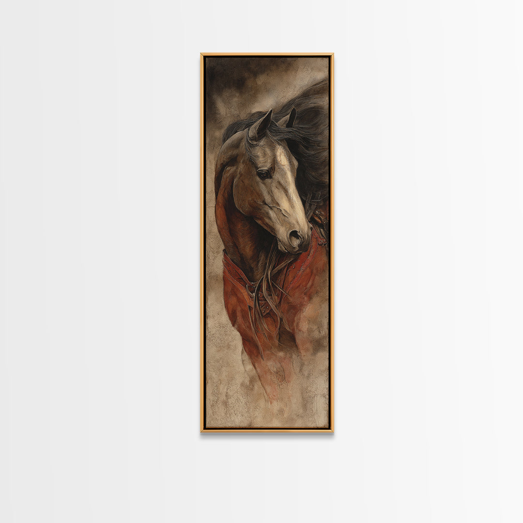 Cowboy Campfire under Starry Sky Canvas Print, Western Art, Western Wall Decor, Southwestern Decor, Fine Art, Frontier, WES-1x3-26