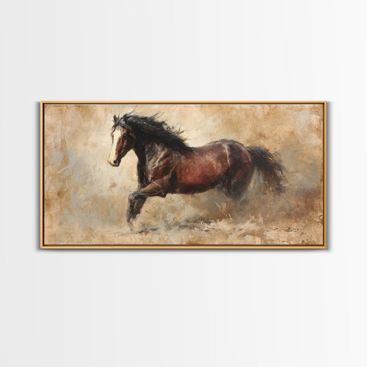 Wagon Wheel and Desert Sunset Framed Canvas Print, Western Art, Fine Art Print, Southwestern Decor, Fine Art, Frontier, WES-2x1-16